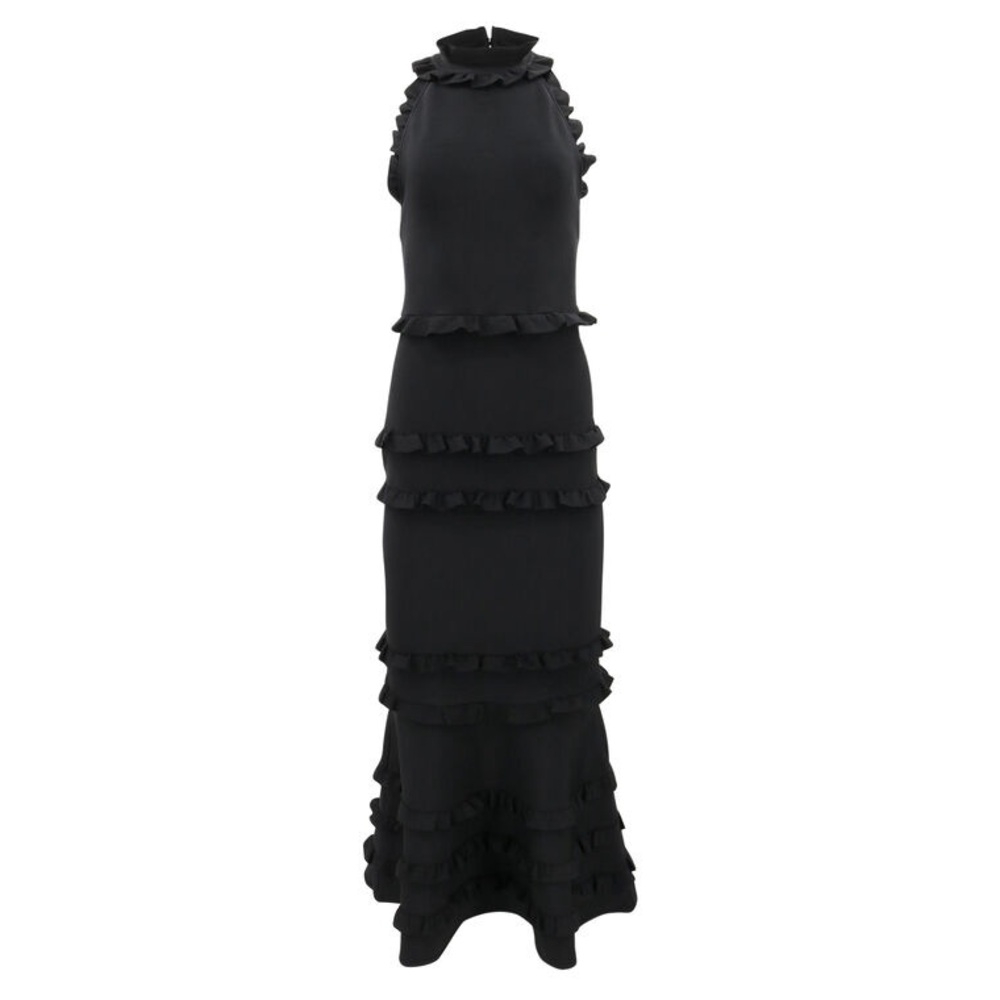 NEW NWT Elliatt Theatrical Gown In Black Ruffles - Picture 3 of 15